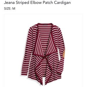 Staccato burgundy striped cardigan